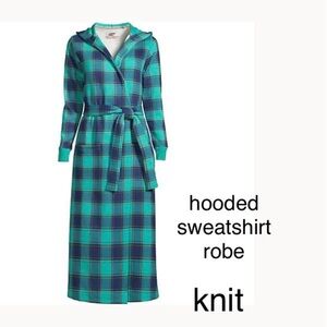 LANDSEND Women's Petite Serious Sweats Hooded Robe